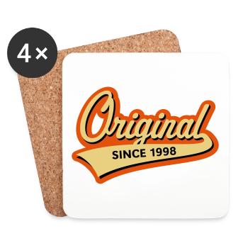 Original Since 1998 (Year Of Birth, Birthday, 3C) - Coasters (set of 4) - white - Front