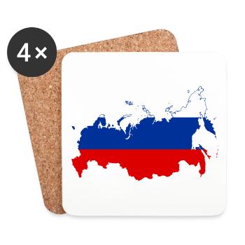 Russie - Dessous de verre (lot de 4) - blanc - Devant