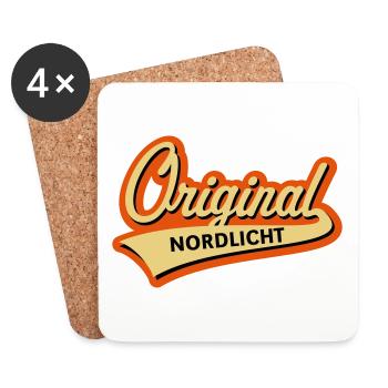 Original Nordlicht (Norddeutsch / Nordisch / 3C) - Untersetzer (4er-Set) - Weiß - Vorne