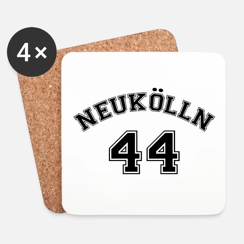 Neukölln 44 Berliner Bezirk Nostalgie Design - Untersetzer (4er-Set) - Weiß