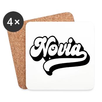 Novia Girlfriend Engagement Bridal Shower Wedding - Coasters (set of 4) - white - Front