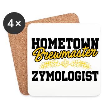 Hometown Brewmaster Zymologist Homebrewing Brewing - Untersetzer (4er-Set) - Weiß - Vorne