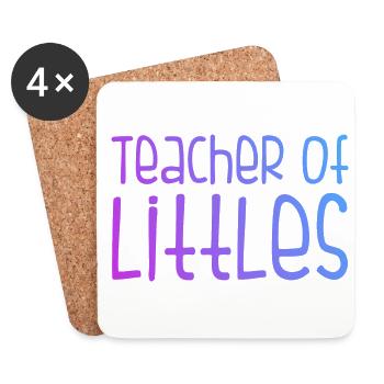 Teacher Of Littles Babysitter Daycare Provider Tea - Untersetzer (4er-Set) - Weiß - Vorne
