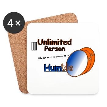Life ist easy to choose to be Humble - Untersetzer (4er-Set) - Weiß - Vorne