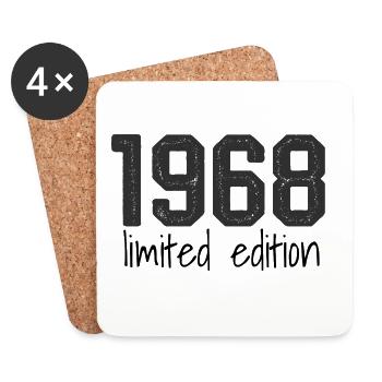 1968 Limited Edition Retro Geburtstag Jahrgang Des - Untersetzer (4er-Set) - Weiß - Vorne
