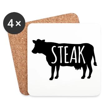 Steak - Untersetzer (4er-Set) - Weiß - Vorne