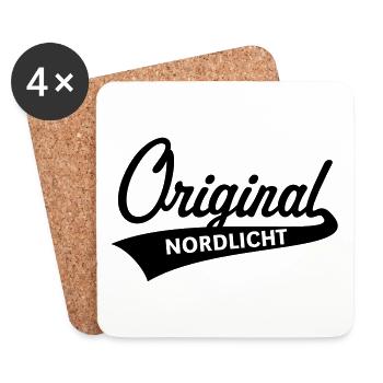 Original Nordlicht (Norddeutsch / Nordisch / 1C) - Untersetzer (4er-Set) - Weiß - Vorne