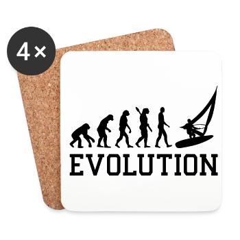 Evolution Graphic Sailboat Captain Sailing Sea Boa - Untersetzer (4er-Set) - Weiß - Vorne