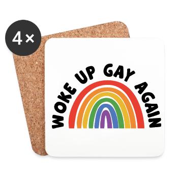 Woke Up Gay Again Transgender Bisexual Transgender - Untersetzer (4er-Set) - Weiß - Vorne