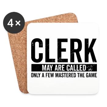 Clerk May Are Called Only Few Mastered The Game Fi - Untersetzer (4er-Set) - Weiß - Vorne