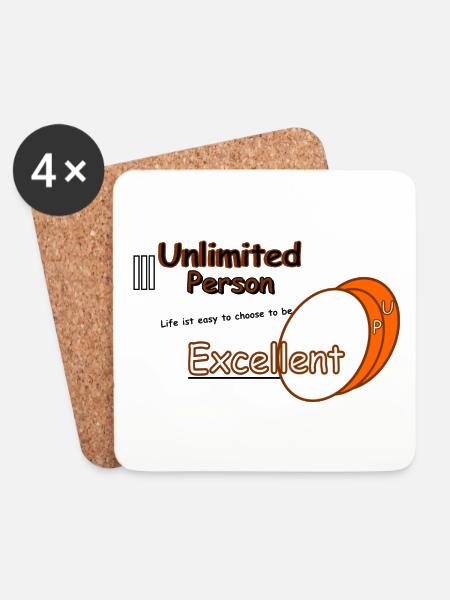 Life ist easy to choose to be Excellent - Untersetzer (4er-Set) - Weiß