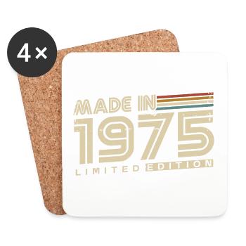 Jahrgang 1975 geboren Reo Vintage Geburtstag - Untersetzer (4er-Set) - Weiß - Vorne