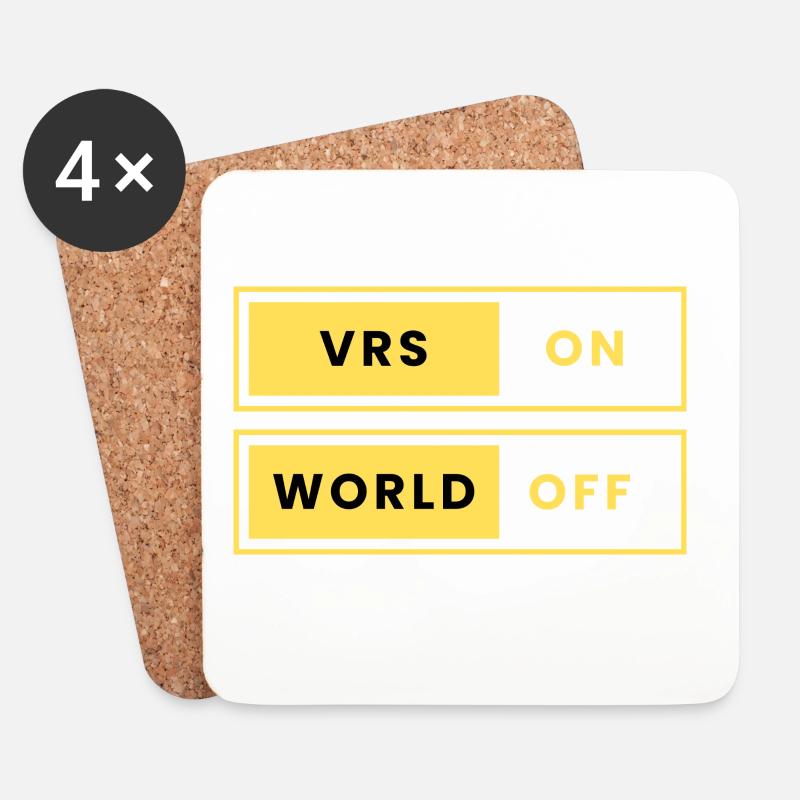 VRS ON World OFF  - Untersetzer (4er-Set) - Weiß