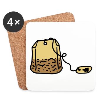 Tea Tea bags Tea drinker Tea time - Coasters (set of 4) - white - Front