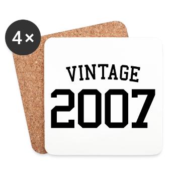 Vintage 2007 - 16 Years Old, 16th Birthday Teens - Coasters (set of 4) - white - Front