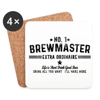 Brewmaster Drink All You Want I'll Make More Homeb - Untersetzer (4er-Set) - Weiß - Vorne