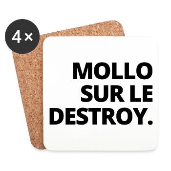 Modèle Mollo Sur Le Destroy Fun Motif - Dessous de verre (lot de 4) - blanc - Devant