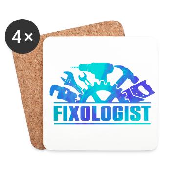 Fixologist Car Lover Auto Mechanic Vehicle Technic - Coasters (set of 4) - white - Front