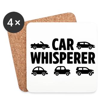 Car Whisperer Car Lover Car Mechanic Vehicle Techn - Coasters (set of 4) - white - Front