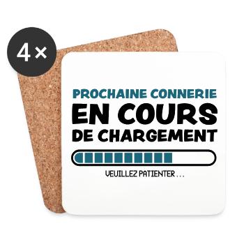 connerie en cours de chargement - Dessous de verre (lot de 4) - blanc - Devant