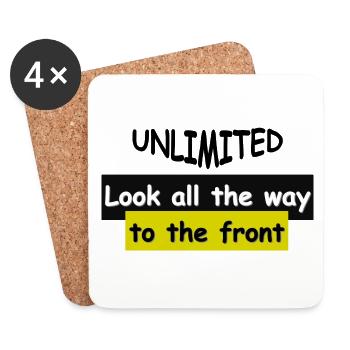 Look all the way to the front - Coasters (set of 4) - white - Front