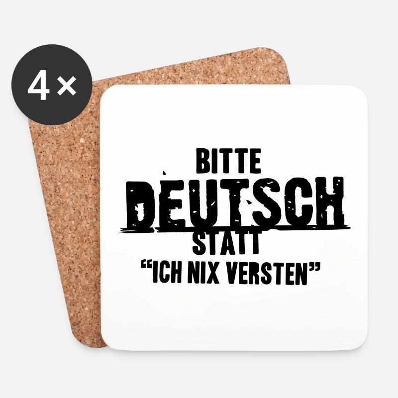 PLEASE GERMAN - Coasters (set of 4) - white