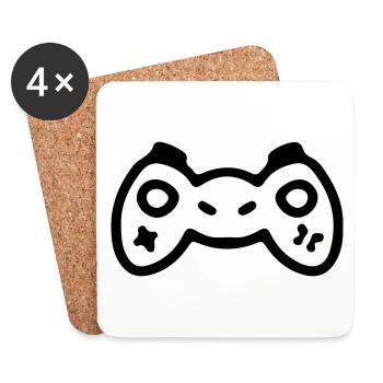 Controller Gamer Gambler Console Gaming - Coasters (set of 4) - white - Front