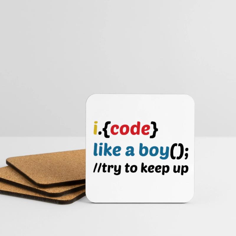 Code Like A Boy Coder Programmer Software Develope Untersetzer (4er-Set)