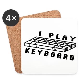 I Play The Keyboard Programmer Software Developer - Untersetzer (4er-Set) - Weiß - Vorne