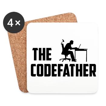 The Codefather Programmer Coder Developer Software - Untersetzer (4er-Set) - Weiß - Vorne