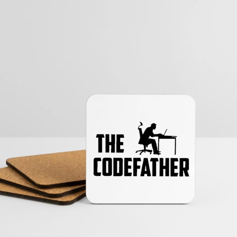 The Codefather Programmer Coder Developer Software Untersetzer (4er-Set)
