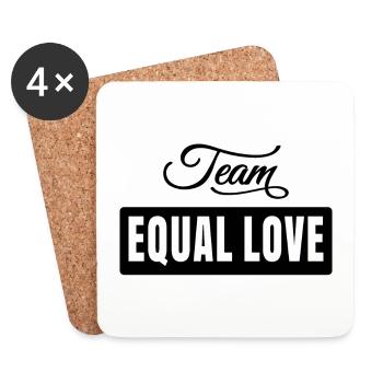 Team Equal Love - Untersetzer (4er-Set) - Weiß - Vorne