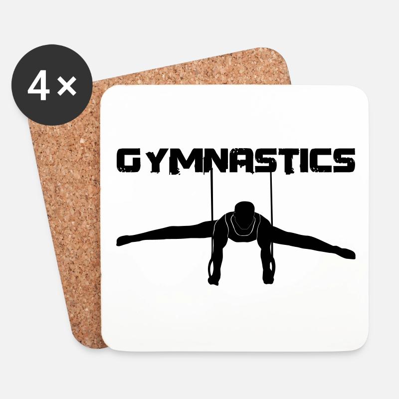 Gymnastics, Turnen, Turner - Untersetzer (4er-Set) - Weiß
