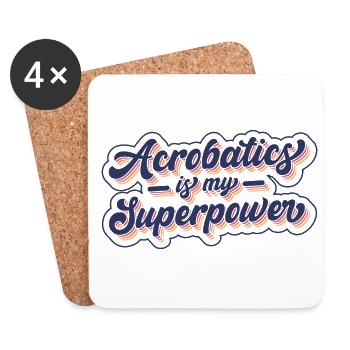 Acrobatics Is My Superpower Acrobat Gymnastics Gym - Untersetzer (4er-Set) - Weiß - Vorne