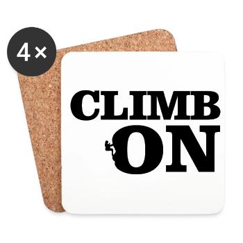 Climb On Graphic Climbing Boulder Rock Climber Mou - Untersetzer (4er-Set) - Weiß - Vorne