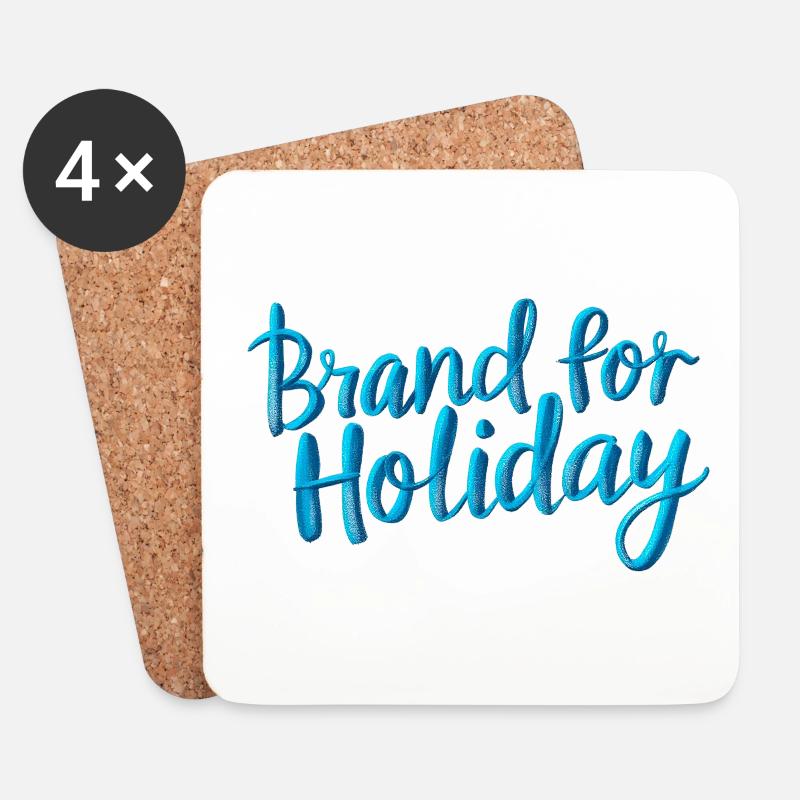 Brand For Holiday - Untersetzer (4er-Set) - Weiß
