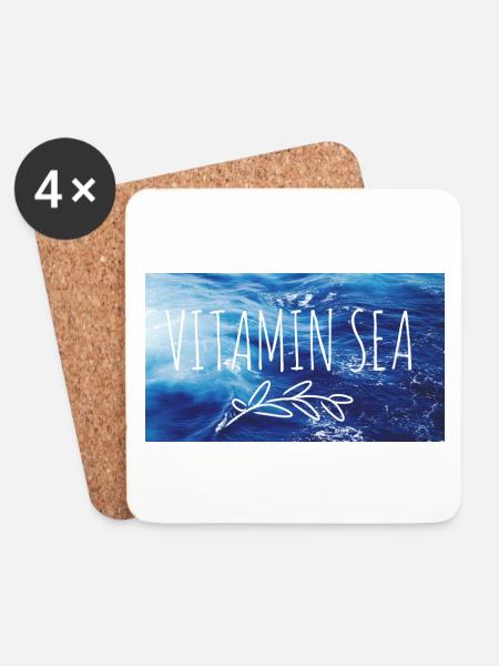 Vitamin Meer - Untersetzer (4er-Set) - Weiß