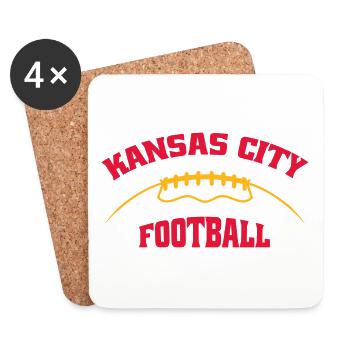 Kansas City Football - Untersetzer (4er-Set) - Weiß - Vorne