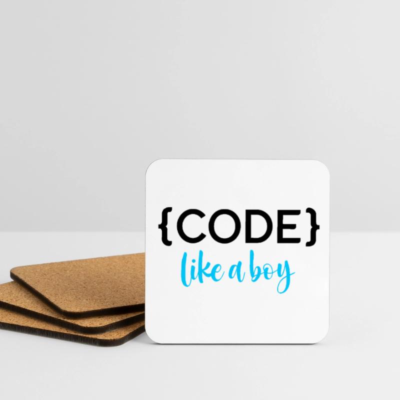 Code Like A Boy Programming Coder Computer Geek Pc Untersetzer (4er-Set)