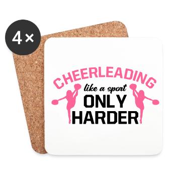Cheerleading Like A Sport Only Harder Cheerleader - Untersetzer (4er-Set) - Weiß - Vorne