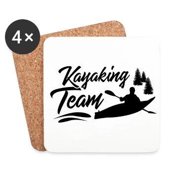 Team Graphic Kayaking Kayak Canoe Rowing Rower Pad - Untersetzer (4er-Set) - Weiß - Vorne