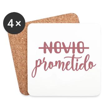 Prometido fiancé fiancé marié à être - Dessous de verre (lot de 4) - blanc - Devant