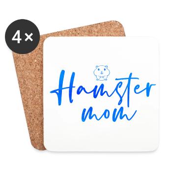 Hamster Mom Animal Lover Pet Owner Rodents Hamster - Untersetzer (4er-Set) - Weiß - Vorne