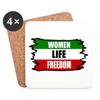 Women life freedom - Untersetzer (4er-Set) - Weiß - Vorne