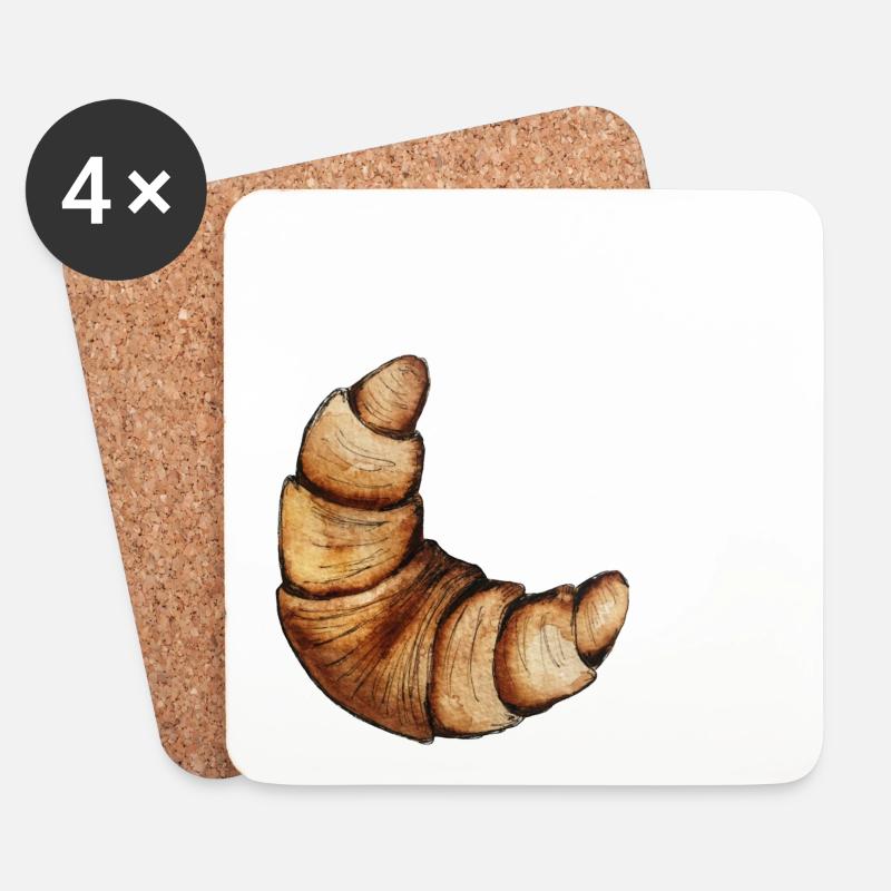 Croissant - Untersetzer (4er-Set) - Weiß