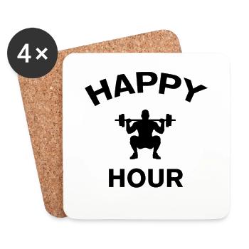 Strength Training - Coasters (set of 4) - white - Front