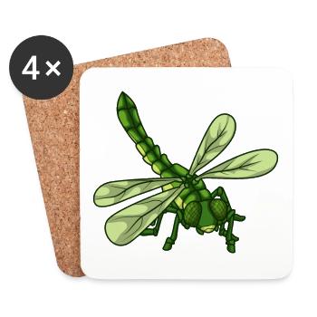 Libelle - Untersetzer (4er-Set) - Weiß - Vorne