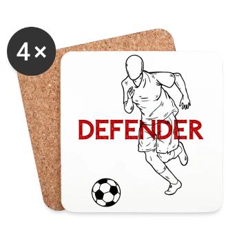 Defender Defender Soccer Saying Gift - Coasters (set of 4) - white - Front
