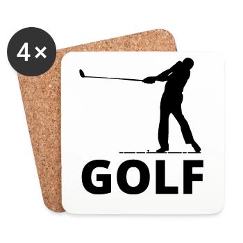 Golf - Untersetzer (4er-Set) - Weiß - Vorne