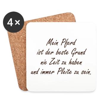 Pferd Pferde Spruch horse - Untersetzer (4er-Set) - Weiß - Vorne